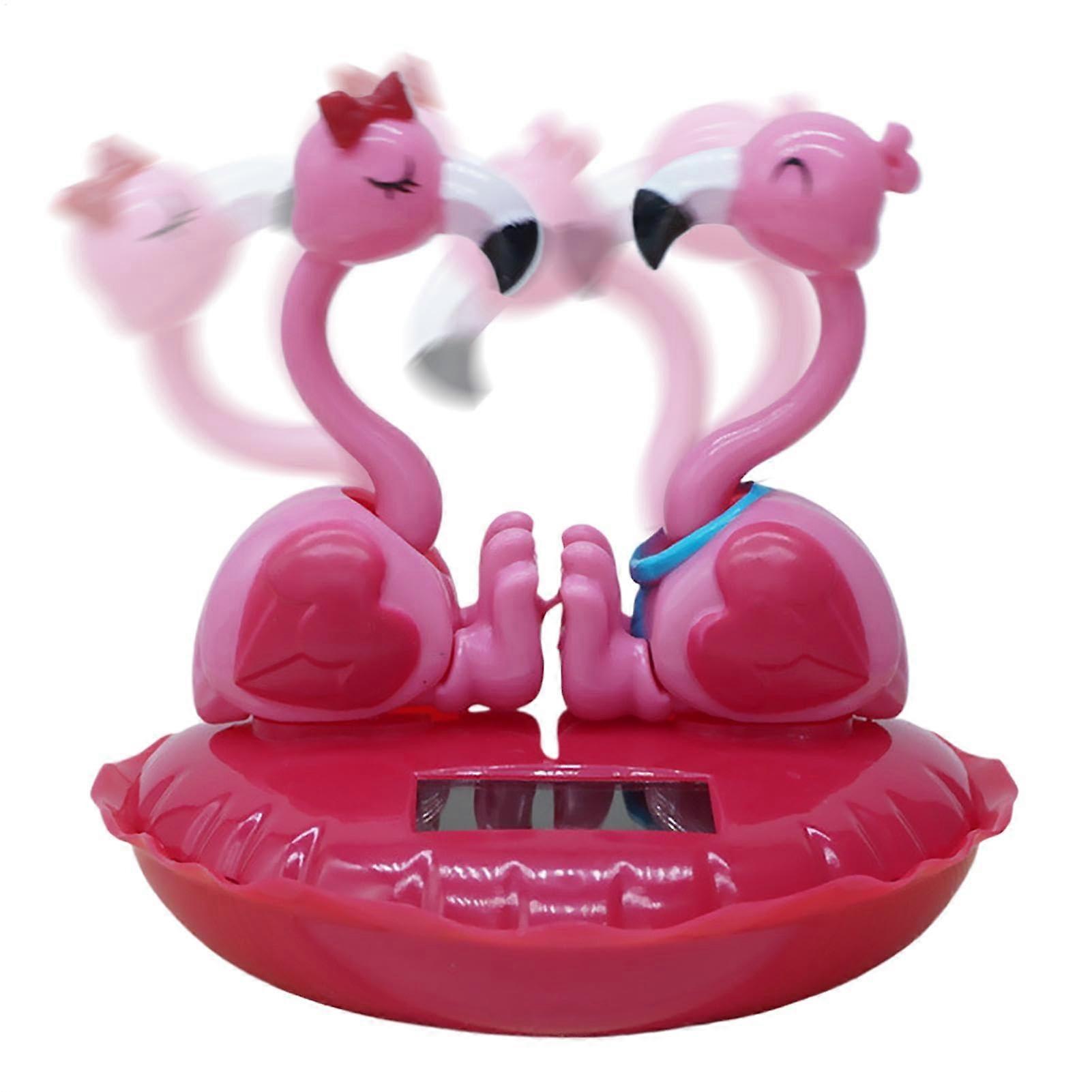Solar Dancing Flamingo, SolarPowered Wobble Head Flamingo Car Dashboard Decoration