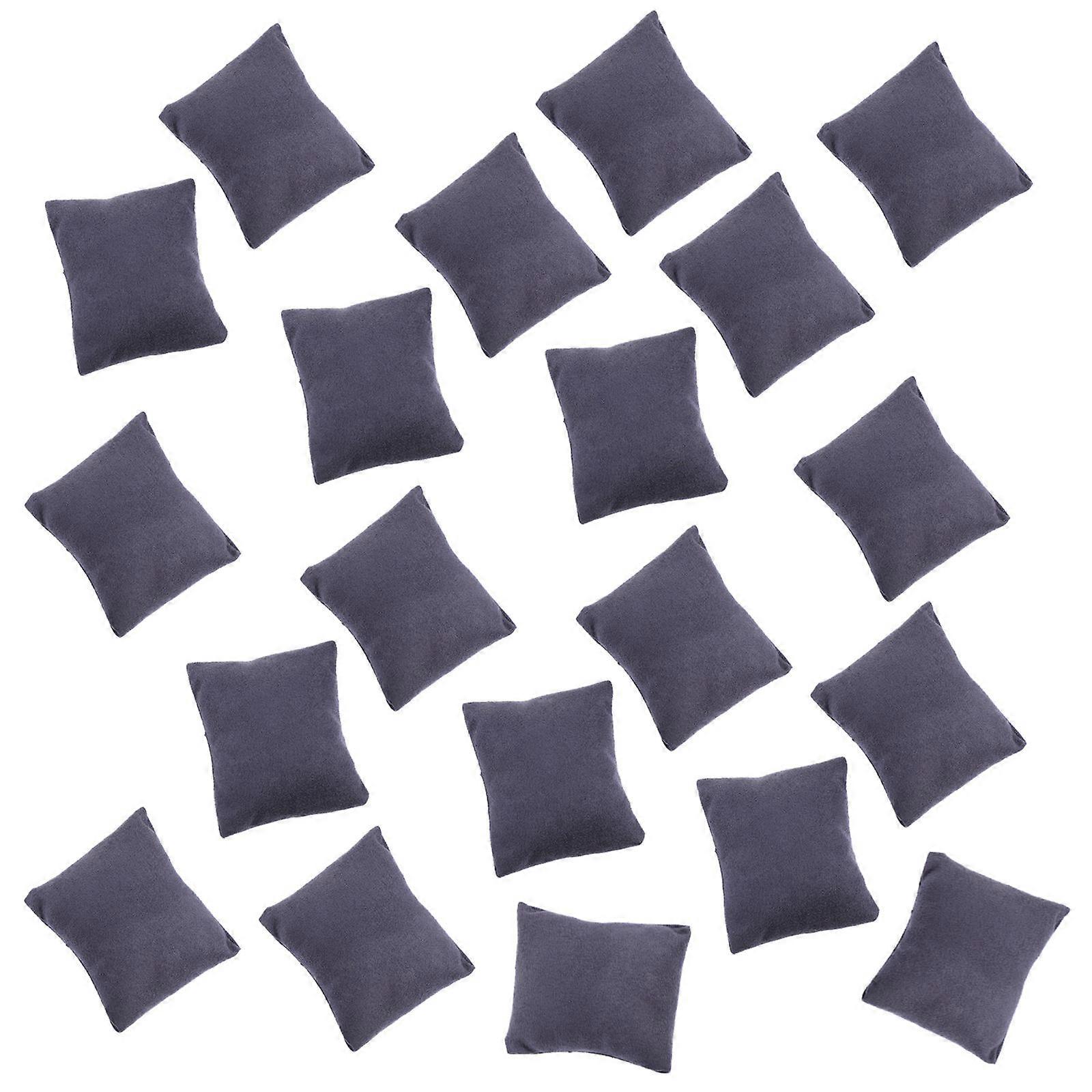 Elegant Watch Pillows for Display with Premium Flannel Material Dark Grey 20 Pieces