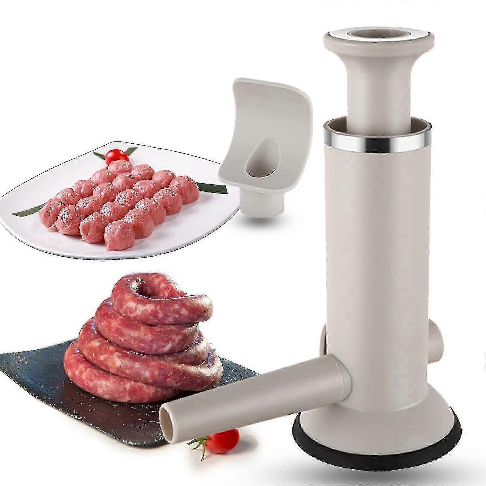 Manual Sausage Stuffer Meatball Maker, 2 In 1 Vertical Sausage Making Kit, Quick Homemade Sausage Tool For Home U