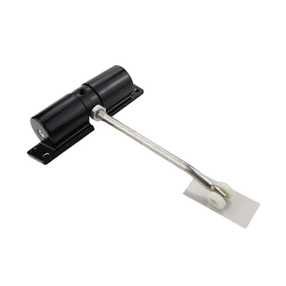 Automatic Door Closer Zinc Alloy Hydraulic Buffering Adjustable Closing Speed Black 1Pack