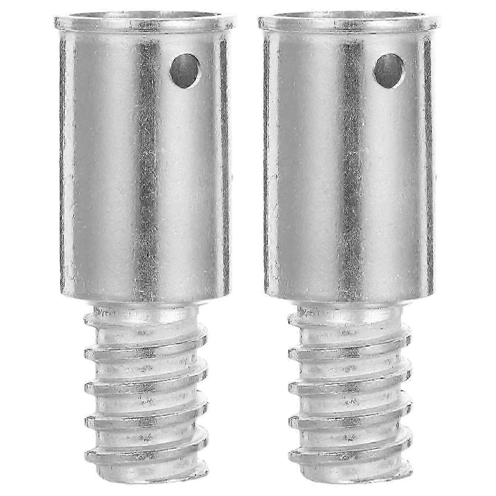 2pcs Metal Threaded Tip Replacement for 22MM Mop Pole Handle - American Type