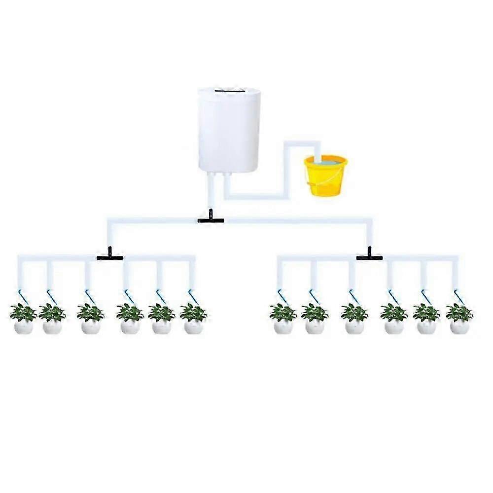 Solar-Powered Automatic Watering System with Double Pump Controller Timer for Garden Irrigation