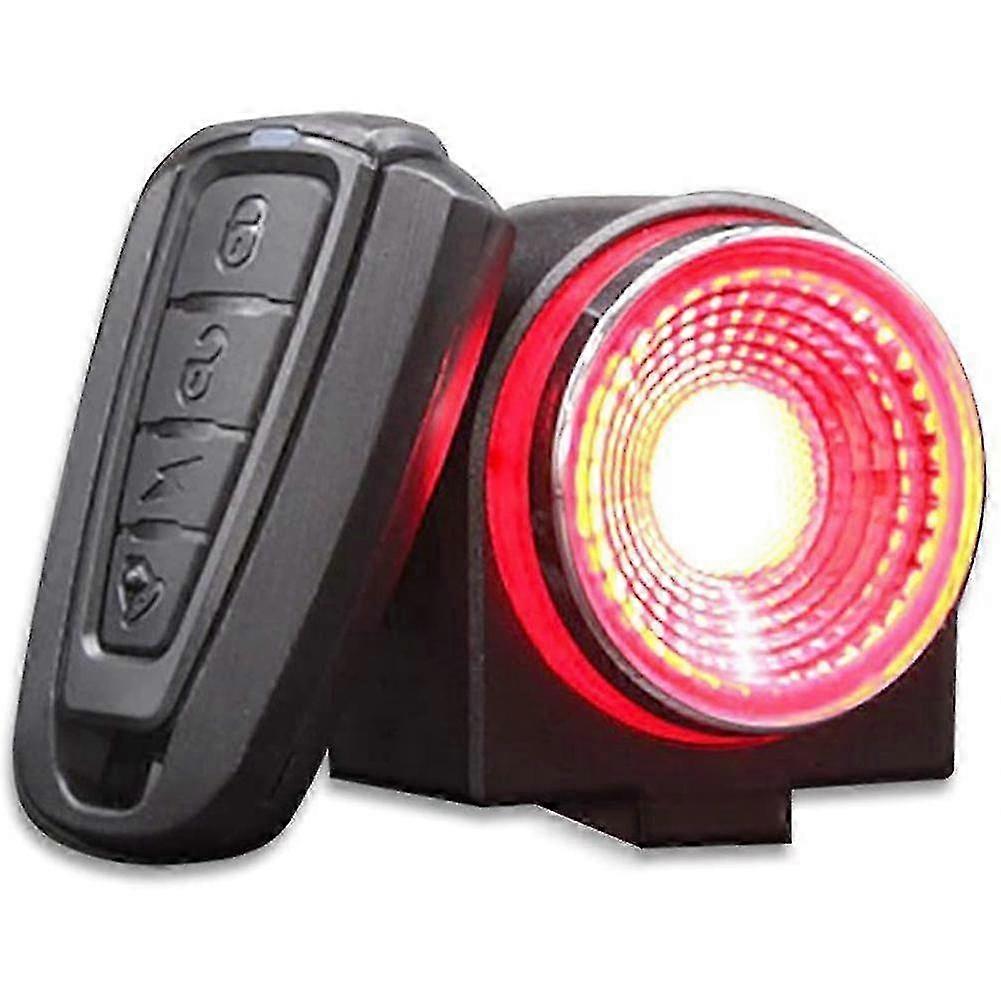 USB Rechargeable Ultra Bright Rear Bike Light with Smart Brake Sensing Anti-Theft Alarm
