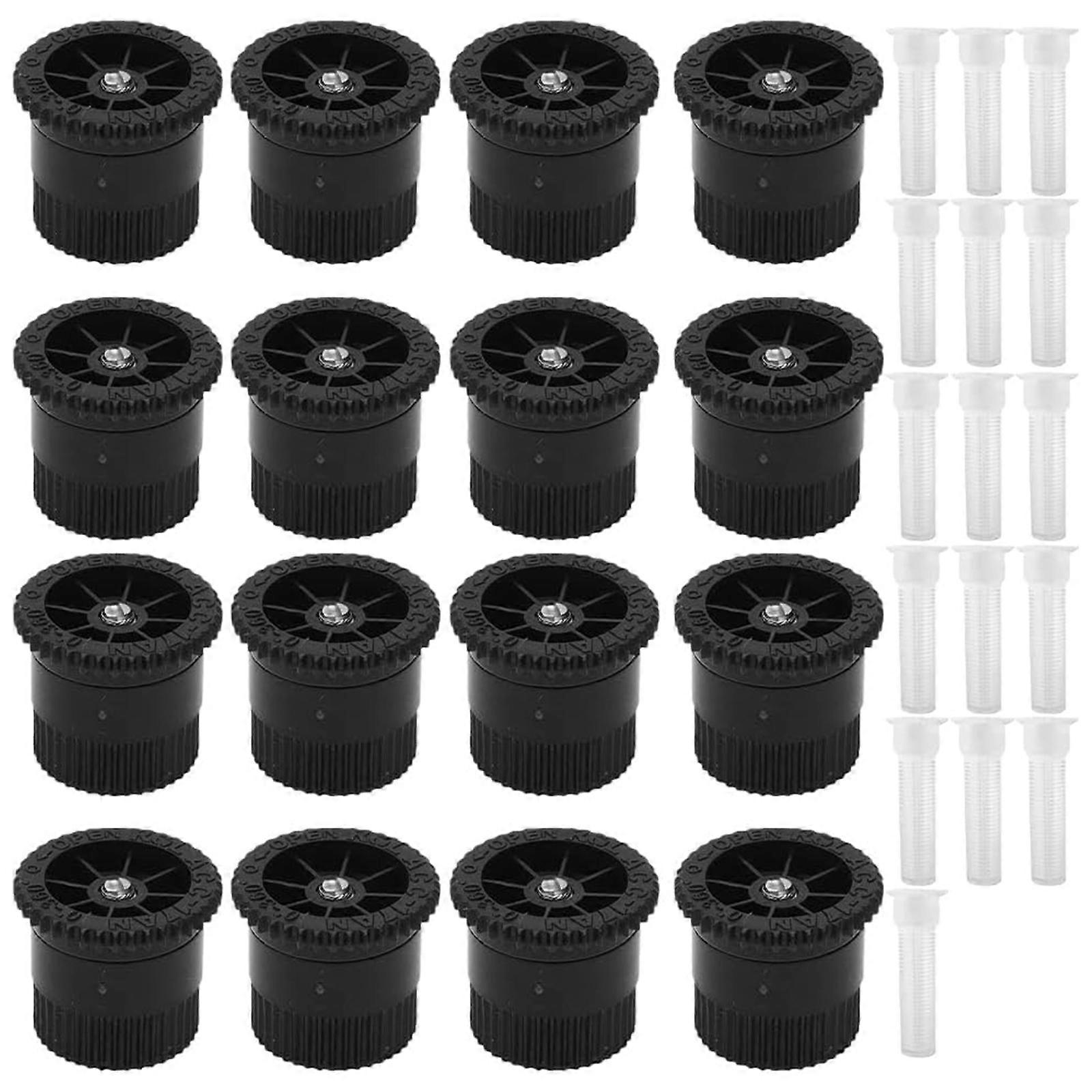 16PCS Retractable Sprinkler Head Adjustable 0-360 Degree Sprayed Pattern Efficient Water Saving Lawn Irrigation System
