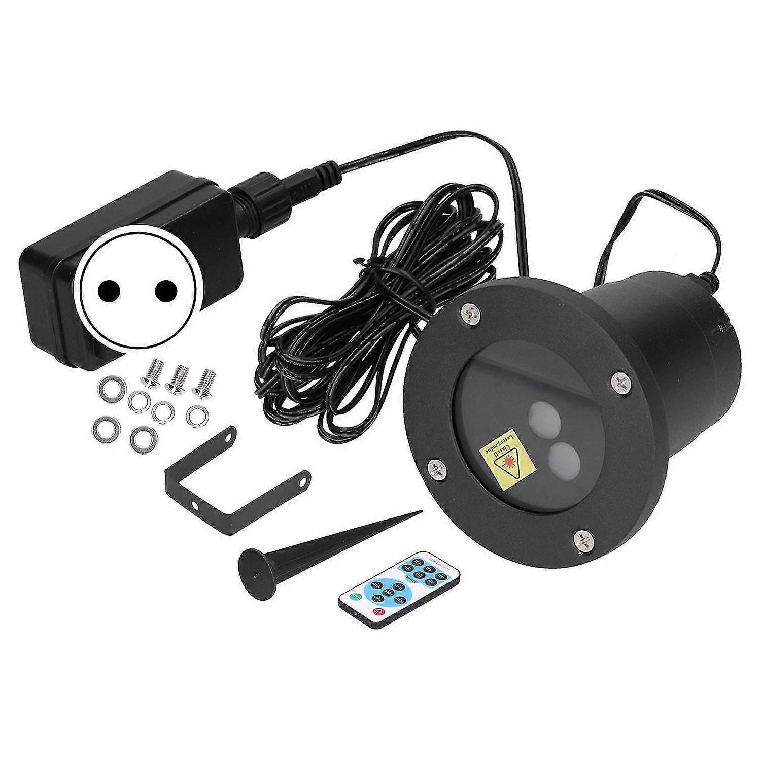 Projection Lamp Rotating Colorful Double Hole Infrared Radio Frequency Light with Remote Control 100V to 240VEU Plug