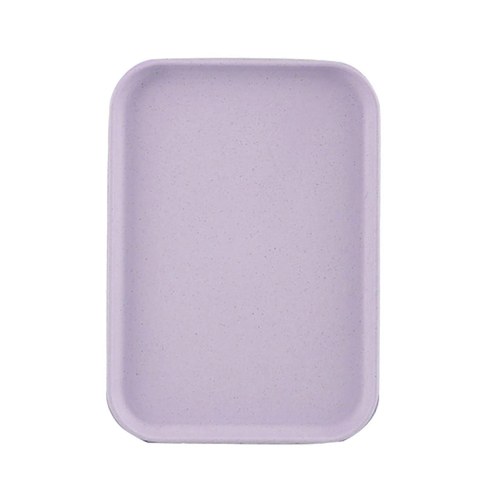 Kitchen Serving Wheat Straw Rectangular Nordic Style Cupcake Fruit Snack Tea Tray for Home Office Restaurant