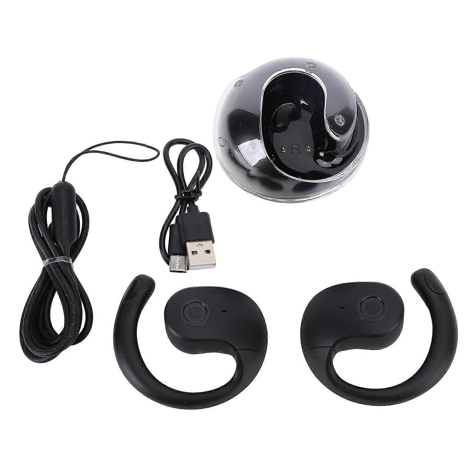 AI Language Translator Earbuds: 140 Languages, Real-Time Translation, Bluetooth 5.4, Black