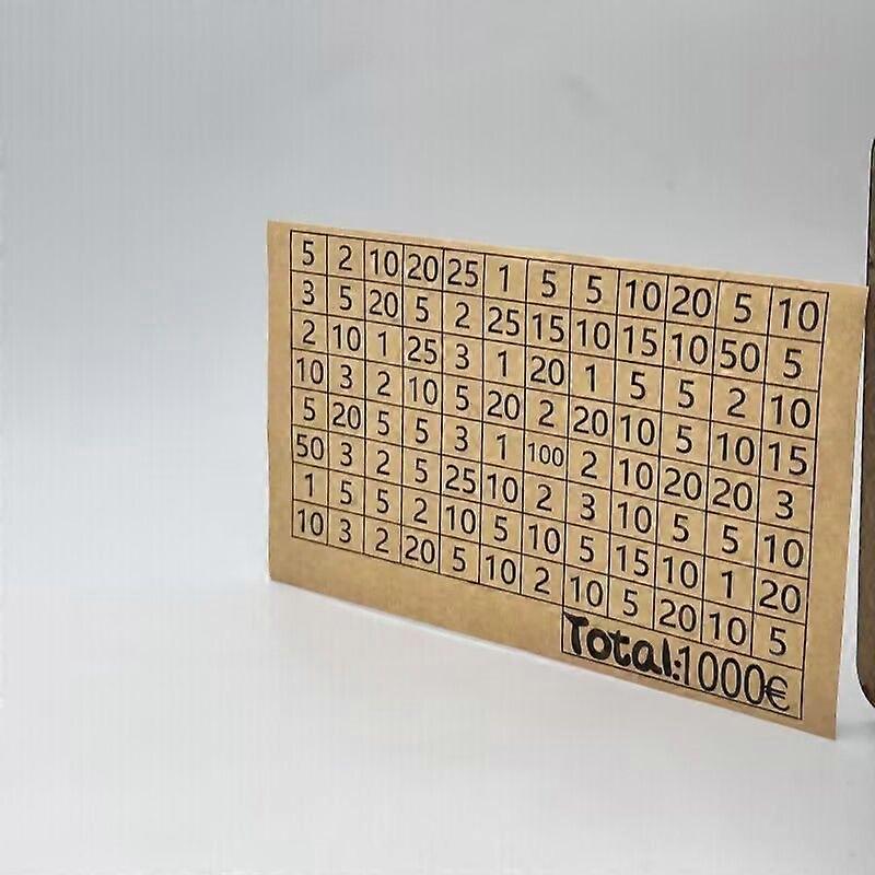 20 Sheets Sticker for Savings Bank Target Challenge Saving Box Sticker Convenient Numbered Decal Budgeting Number Label Savings Jar Target Decals