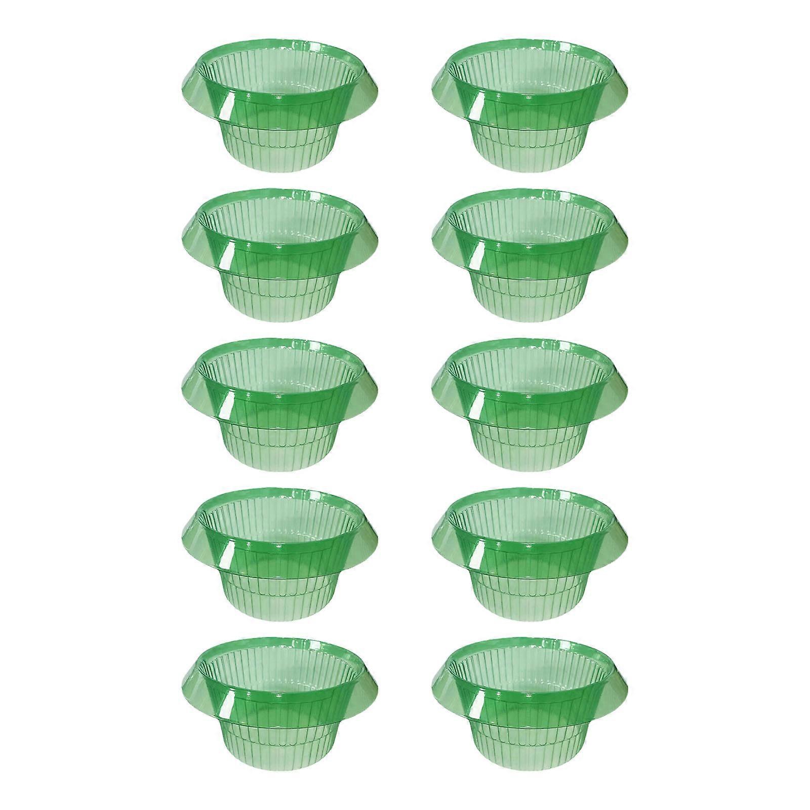 Quick Install Garden Plant Guards Set of 10 Weather Proof Plant Shield Cover Snail Collar for Vegetables Flowers