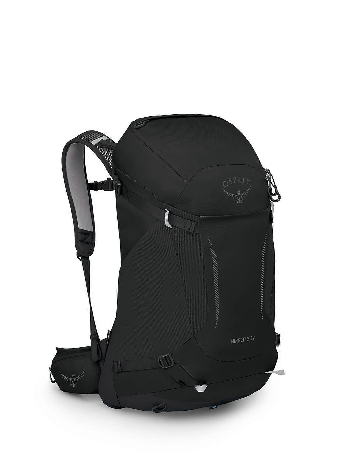 32 Backpack Black Medium-Large Size Lightweight Hiking Pack with Adjustable Straps and Hydration Compatibility