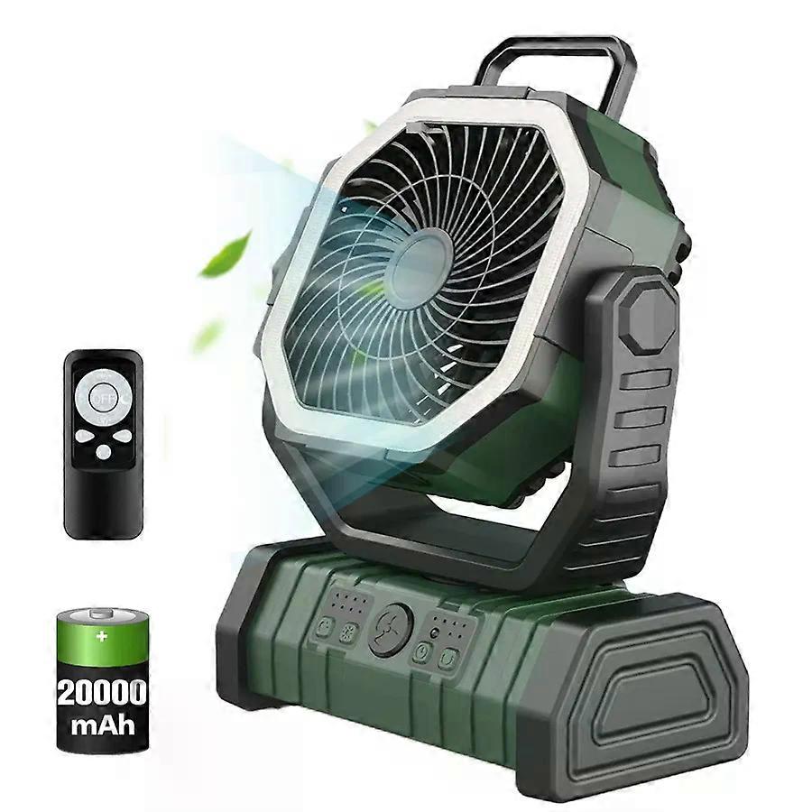 20000mAh 10000mAhUSB Rechargeable Camping Fan Portable Air Circulators Wireless Fans 270 Head Rotation Tent Fan with Hook
