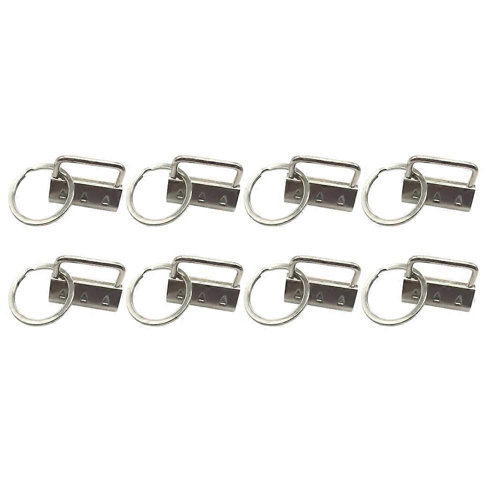 Lanyards Key Fob Wristlet Luggage Strap Accessories Silver 32mm DIY Hold Straps 50Pcs