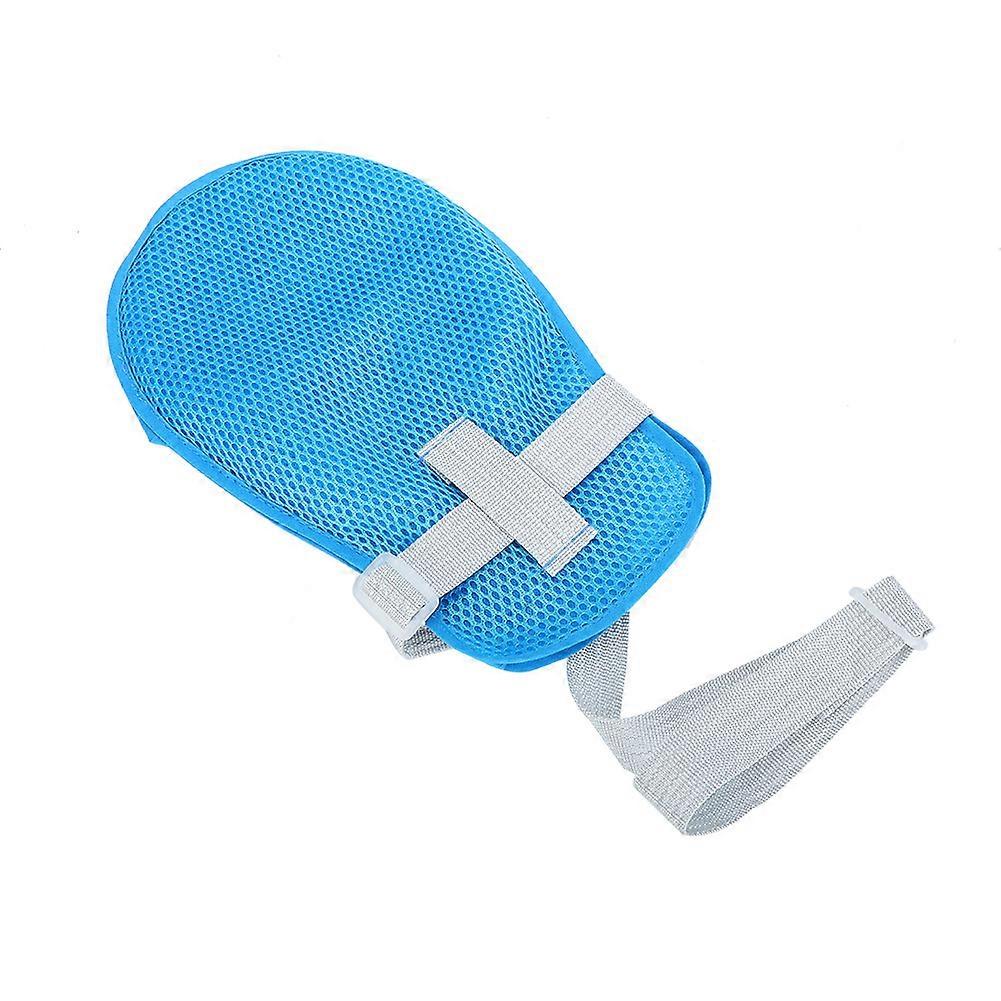 Hand Fixed Restraint Glove Finger Control Protectors Safety Finger Fixed GlovesBlue