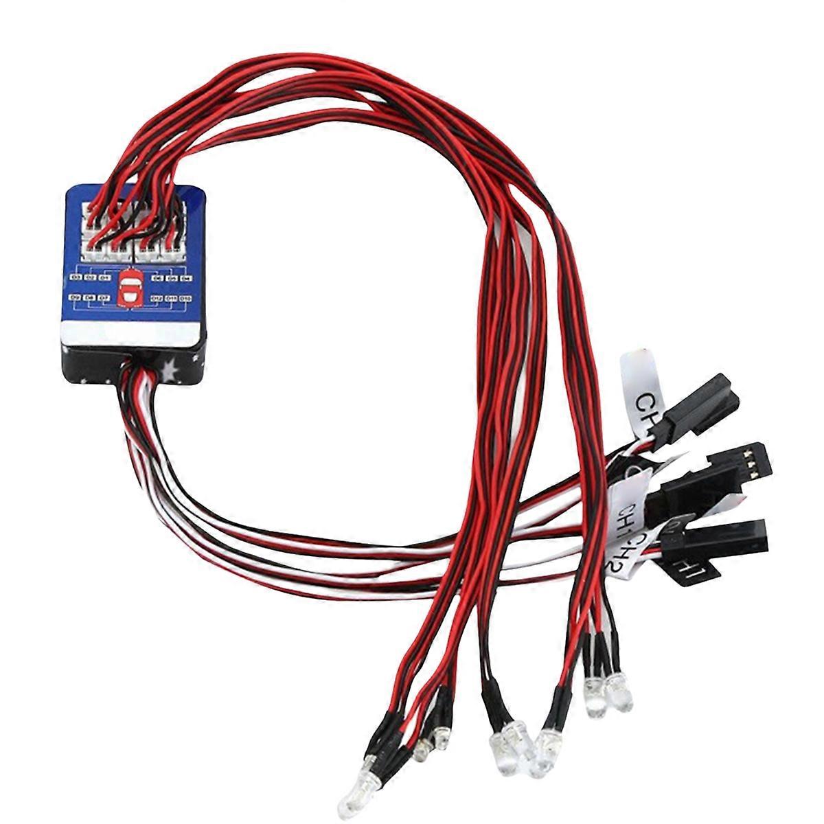 RC Car 12 LED Light Set Lighting System Kit Simulation Flashing Lights for 1/10 1/8 RC Car Truck Li