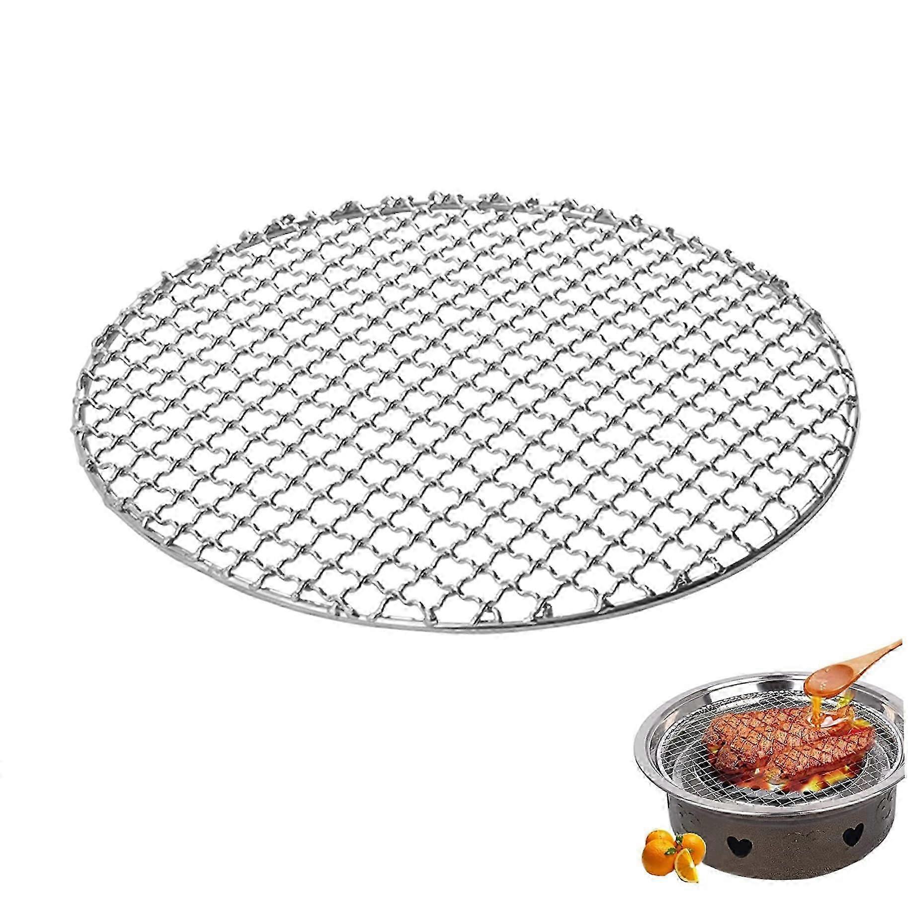 2025 Barbecue Wire Mesh Grill Net 32 cm Round Stainless Steel Grill Net Food Grade Polished Washable Rustproof Steam Cooling Rack