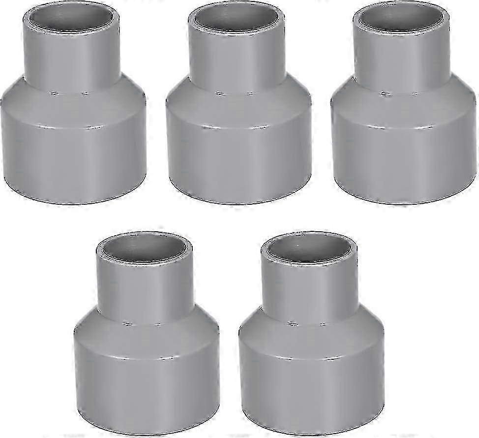 50mm X 32mm PVC Pipe Reducer Fitting Coupling Hub Coupling DWV Gray 5pcs