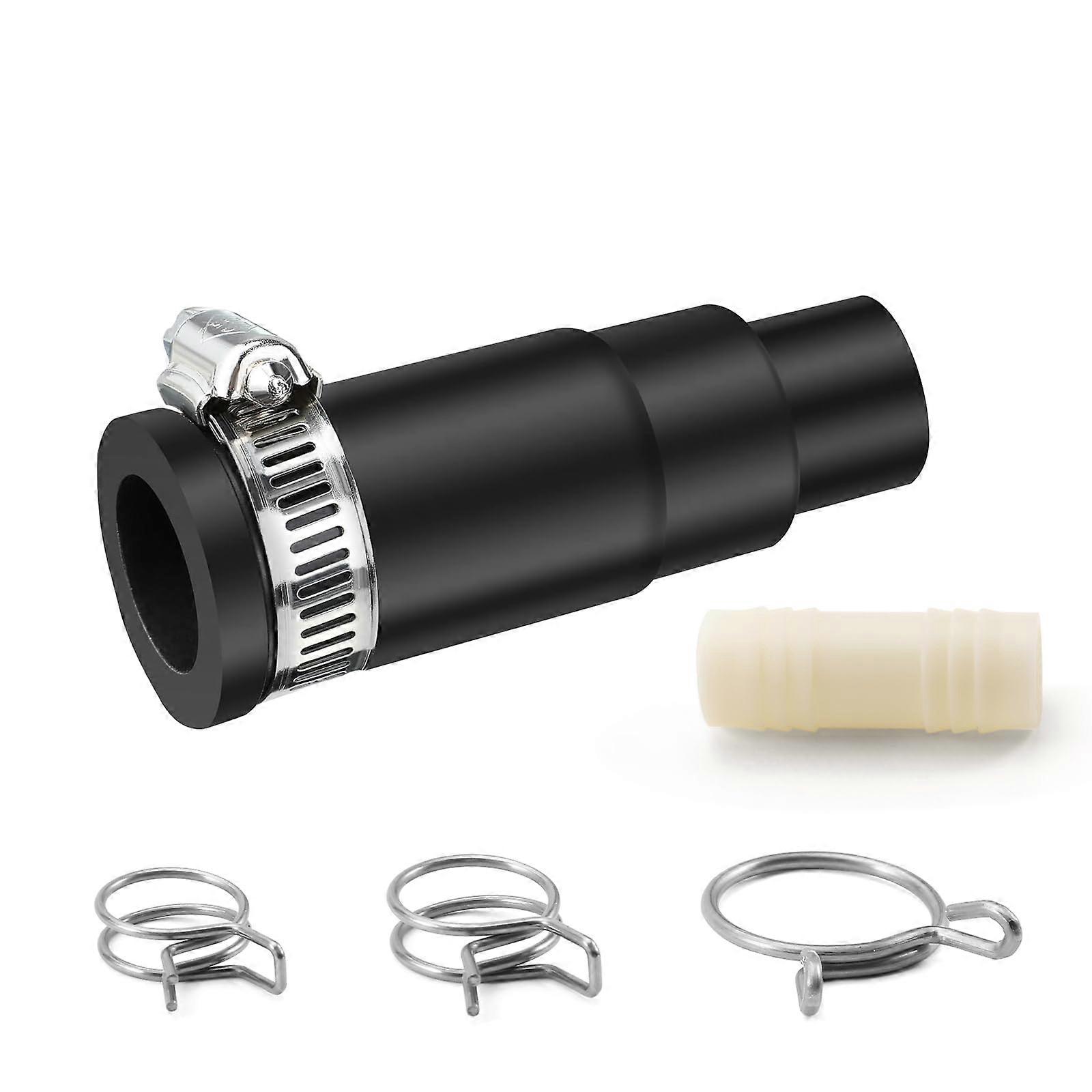 Universal Dishwasher Drain Hose Adapter with 1 Inlet Port, 1 Hose Clamp, Compatible with Most Dishwashers and Waste Disposals, Black
