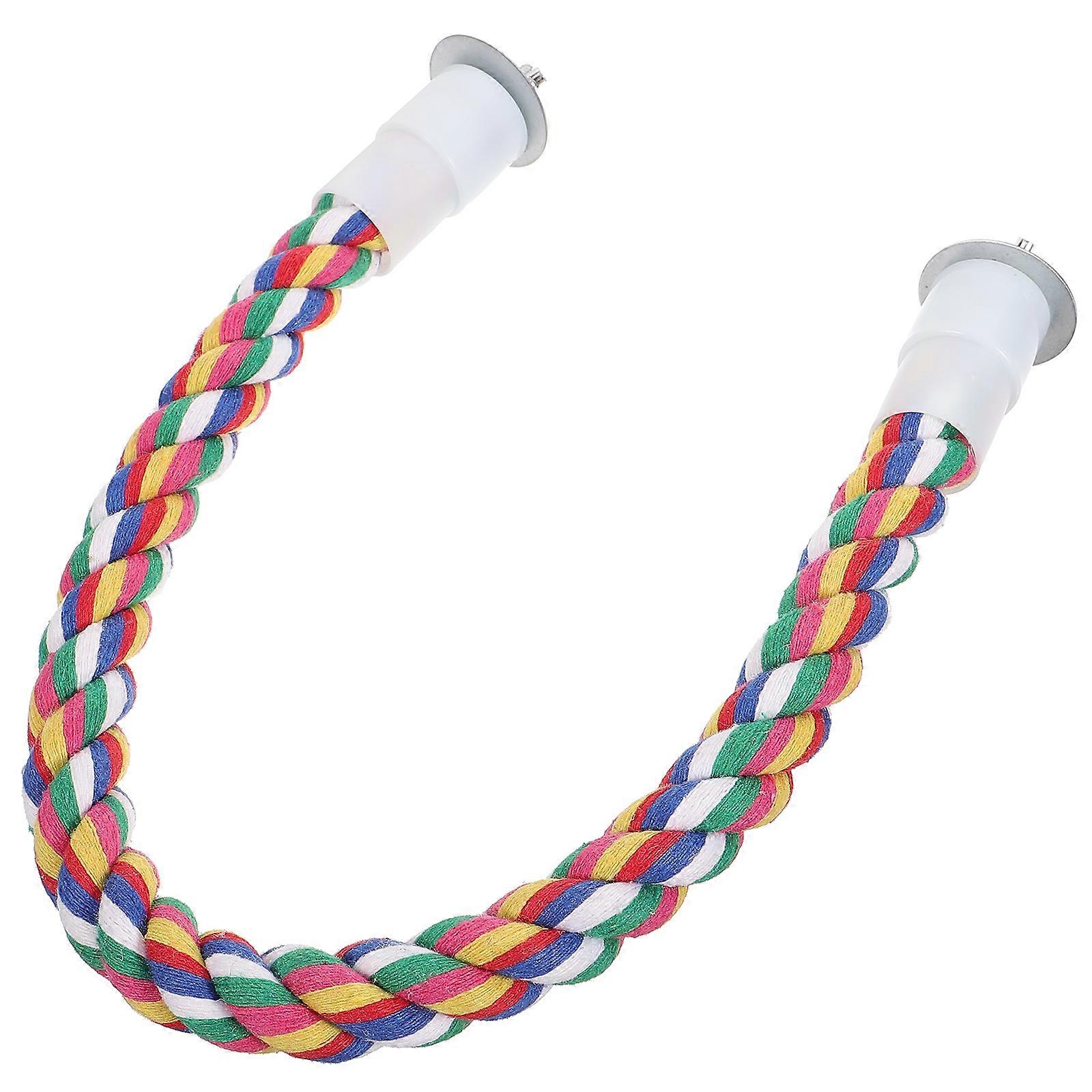 Durable Cotton Parrot Climbing Rope Perch – Bite Resistant, Comfortable Bird Toy for Cage Play and Chewing Exploration