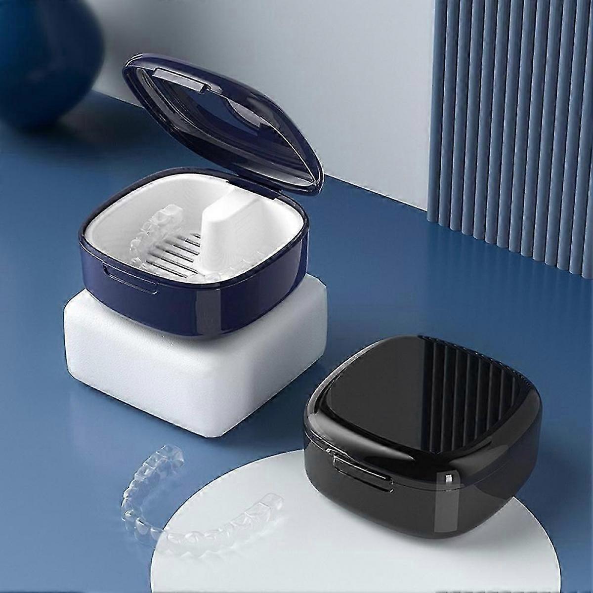 Portable Denture Storage Box for Soaking Cleaning Braces