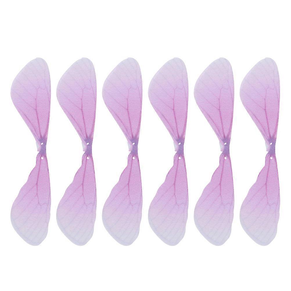 50Pcs DIY Handmade Simulated Dragonfly Wings Decor Cloth Art Craft for Decoration Light Purple