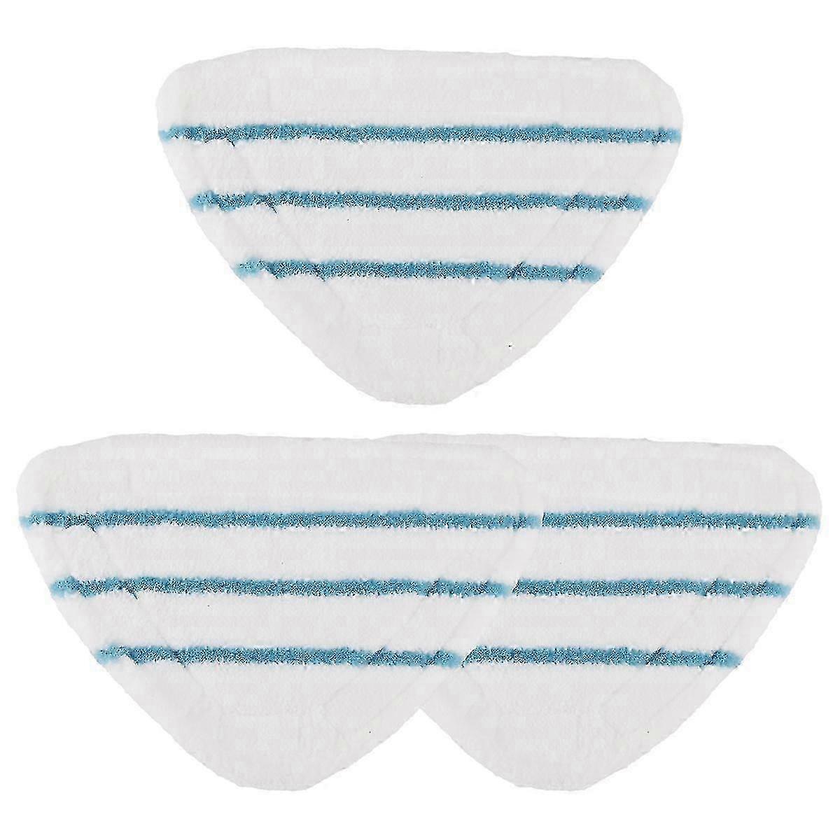 AURA 3pcs Washable Microfiber Triangle Steam Mop Replacement Pads For Floor Cleaning