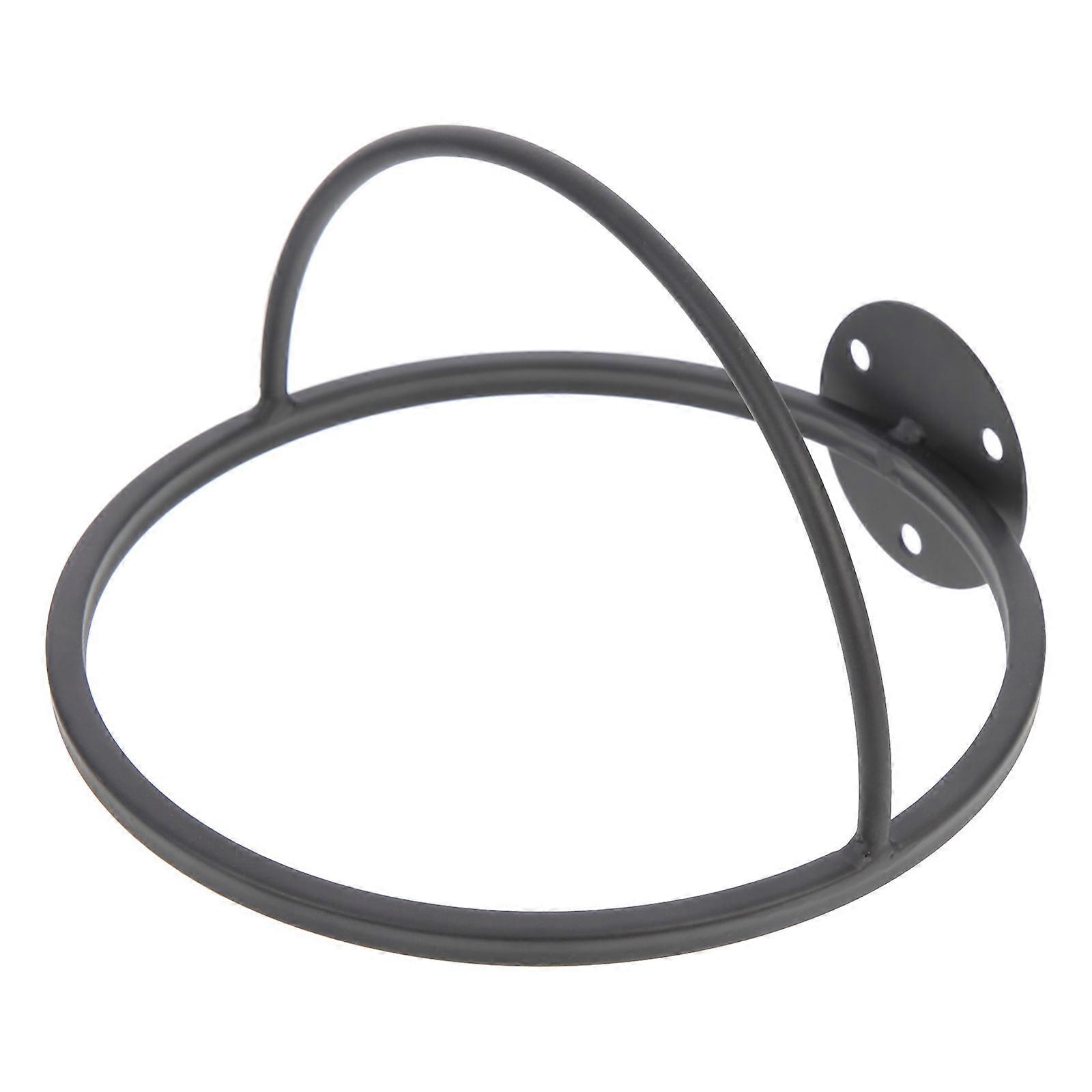 Black Iron Hat Storage Holder with Classic Hollow Design for Home and Shop Display 12.5x6.5 Inches