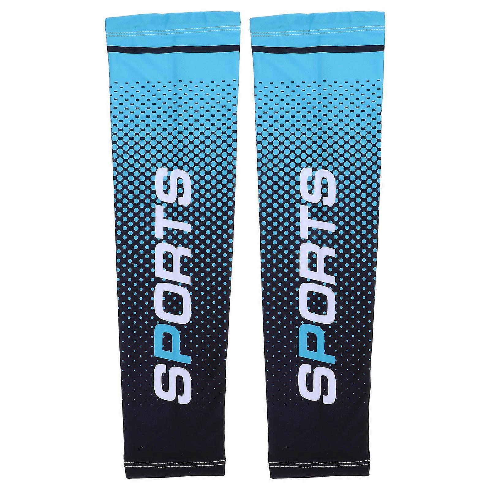 Sun Protection Arm Guards Versatile Summer Arm Sleeves Blue Color 17.7×4.7×0.4in Impact Absorption 1Set