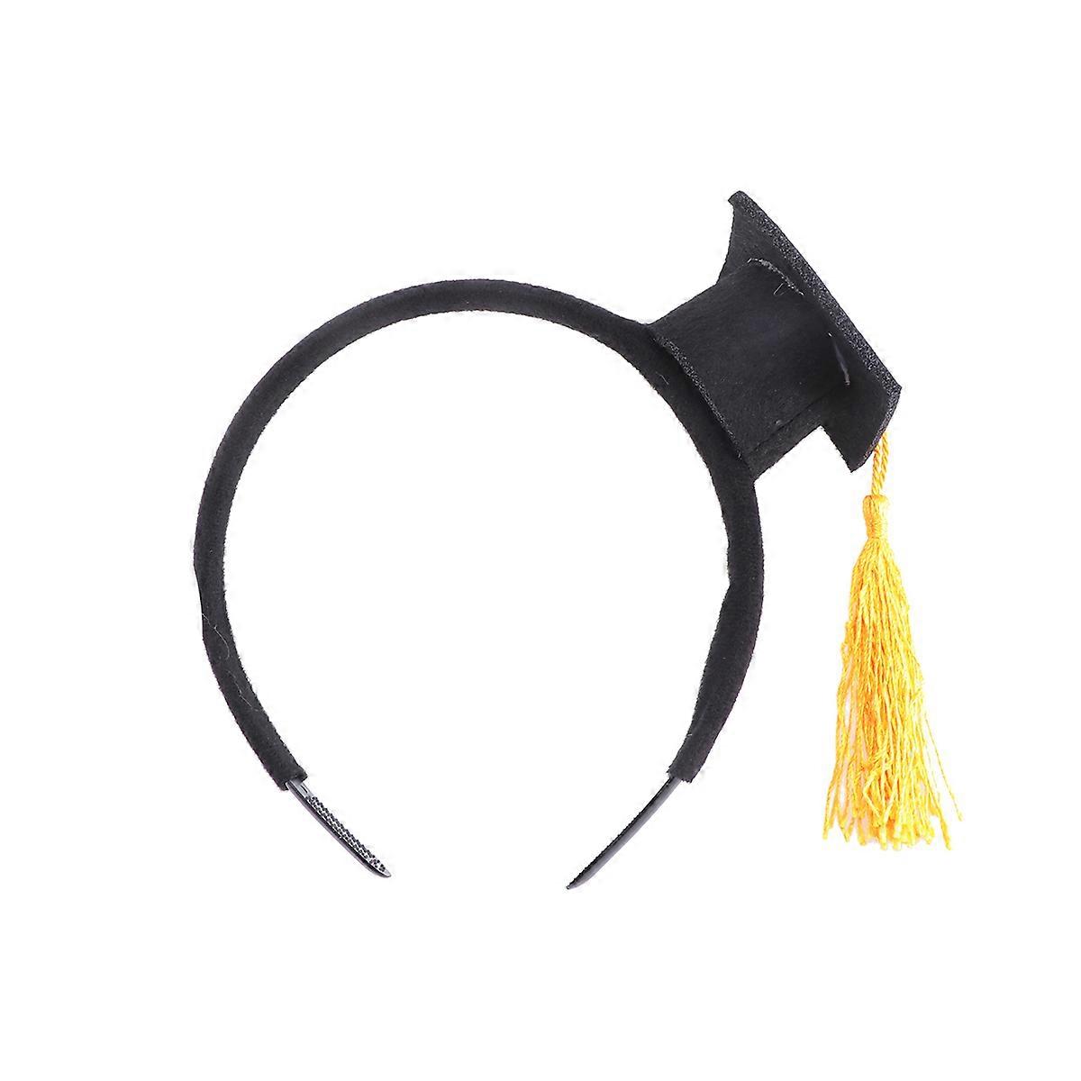 Doctoral Hair Band for Decoration Yellow Cloth Graduation Party Use Size One Size Fits All