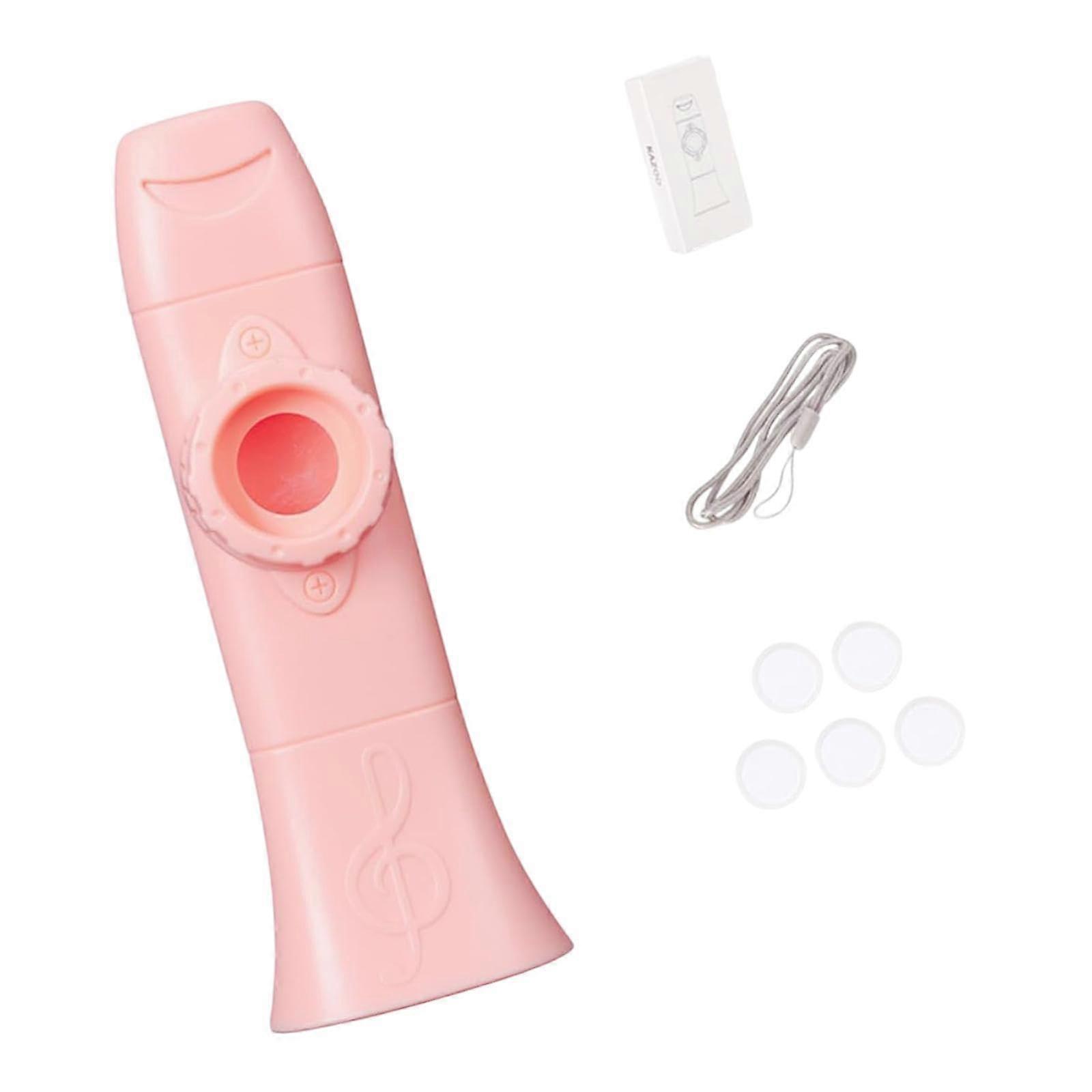 Kazoo with Neck Strap for Piano and Keyboard, Pink, Ideal for Music Enthusiasts, Light and Portable