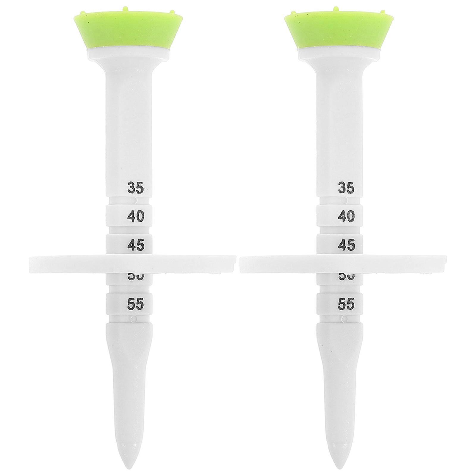 Plastic Adjustable Golf Tees for Mats with Stable Golf Ball Holders 2Pcs