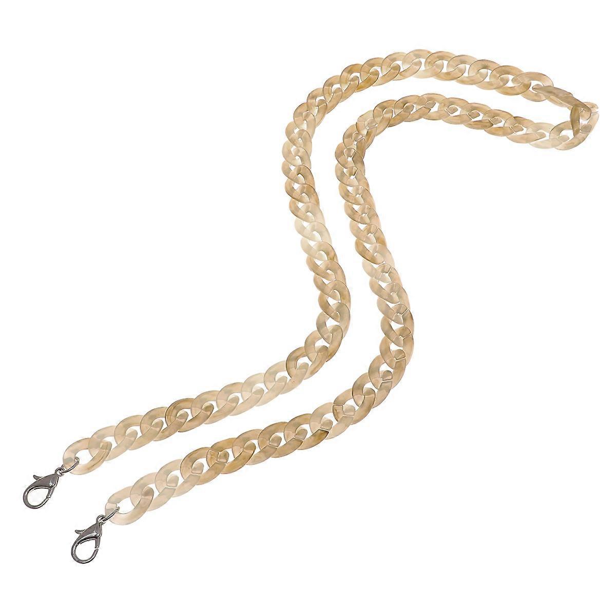 Chain For Bag Strap Women Resin Strap Travel 120cm Beige Bag Attachment 1Set