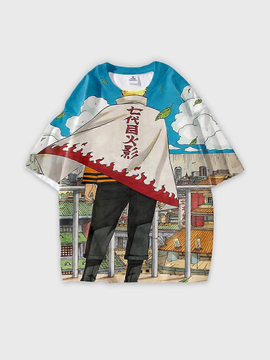 T-shirt round neck Role Pattern loose short sleeve C2095