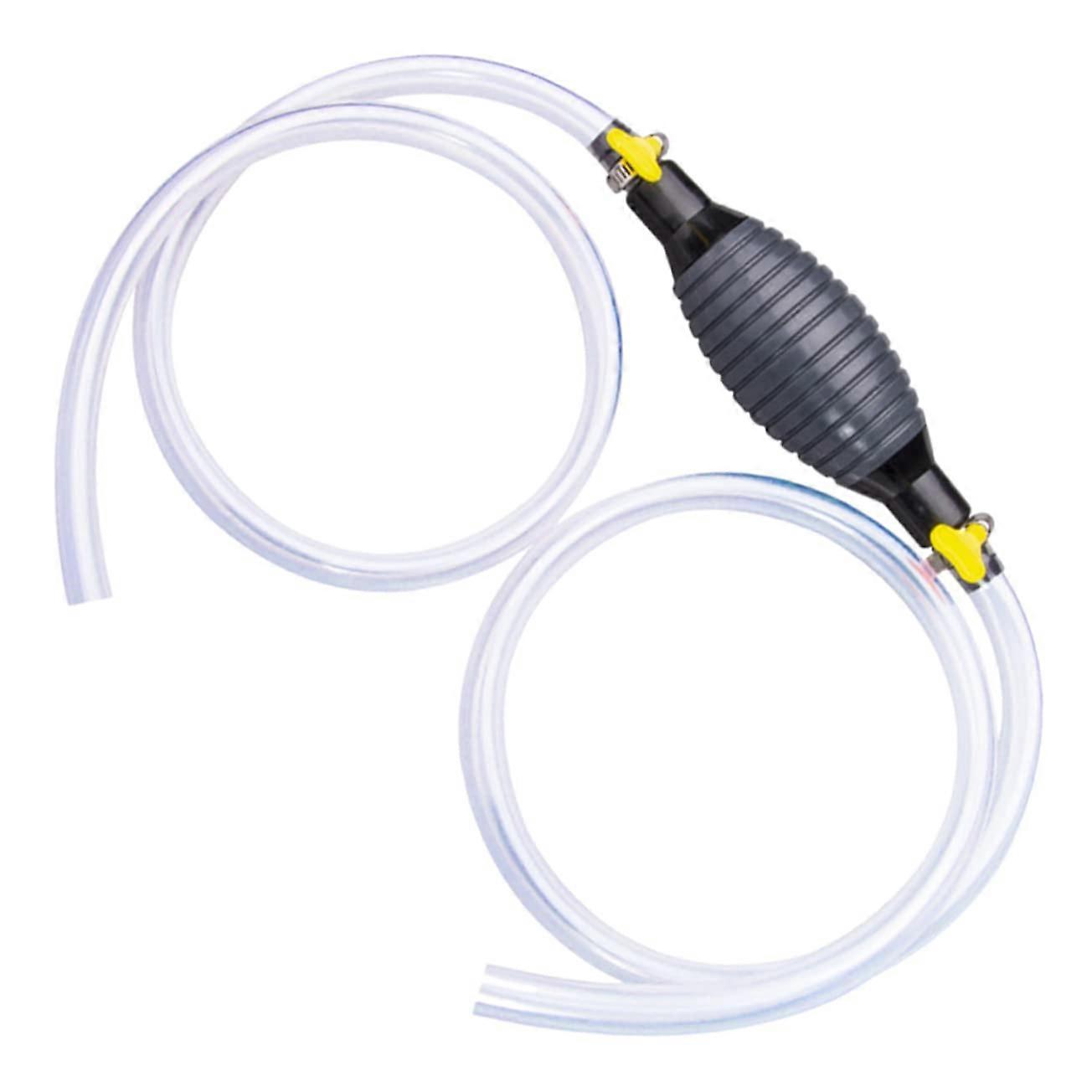Manual gasoline pump for liquids, oil transfer hose with easy operation for gasoline, oil, water, suction power, durable and practical.