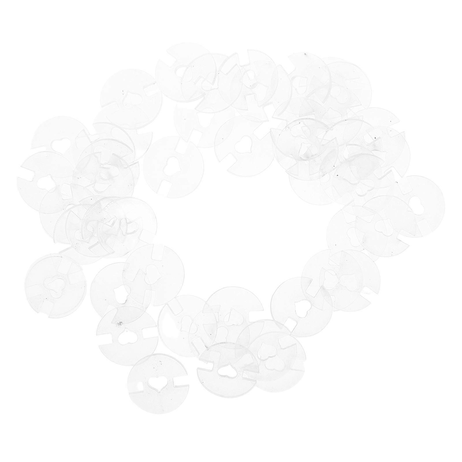 Craft Acrylic Pom Pom Buttons for Beanie Hats Removable Transparent 50Pcs