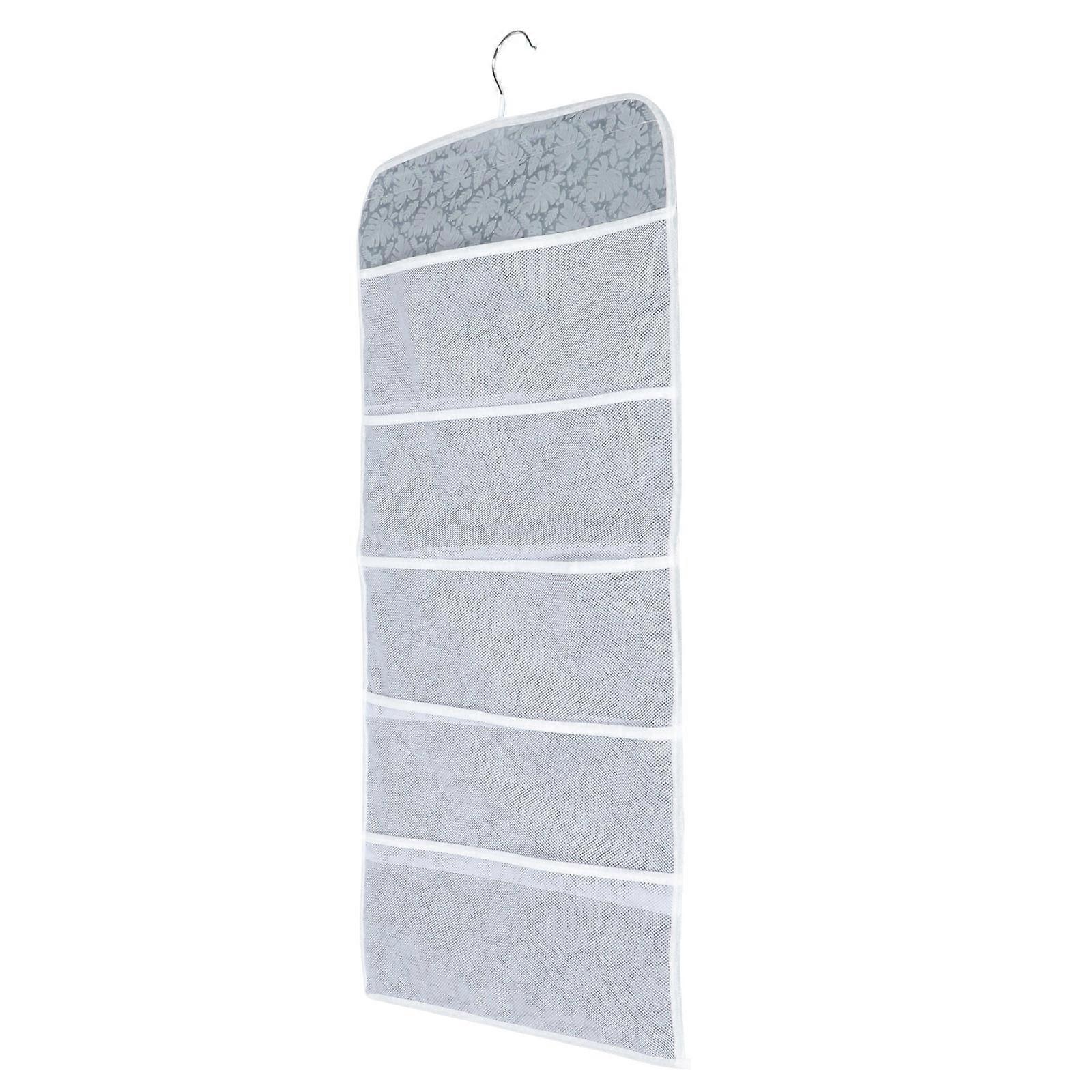 Dormitory Hanging Storage Bag Lingerie Organizer Rectangular 15 Compartments Stainless Steel Rotating Hook 1Pcs