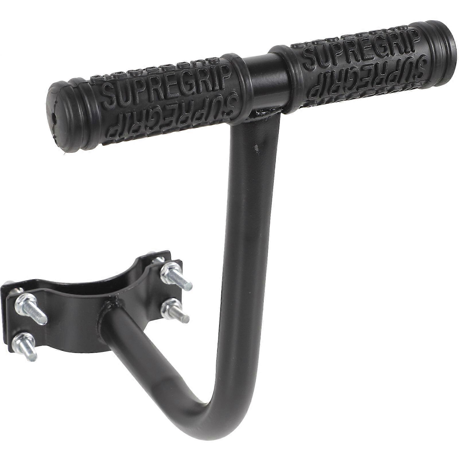 Black Steel Bike Armrest Handle for Rear Seats Suitable for Mountain and Road Bikes 0.5 Inch
