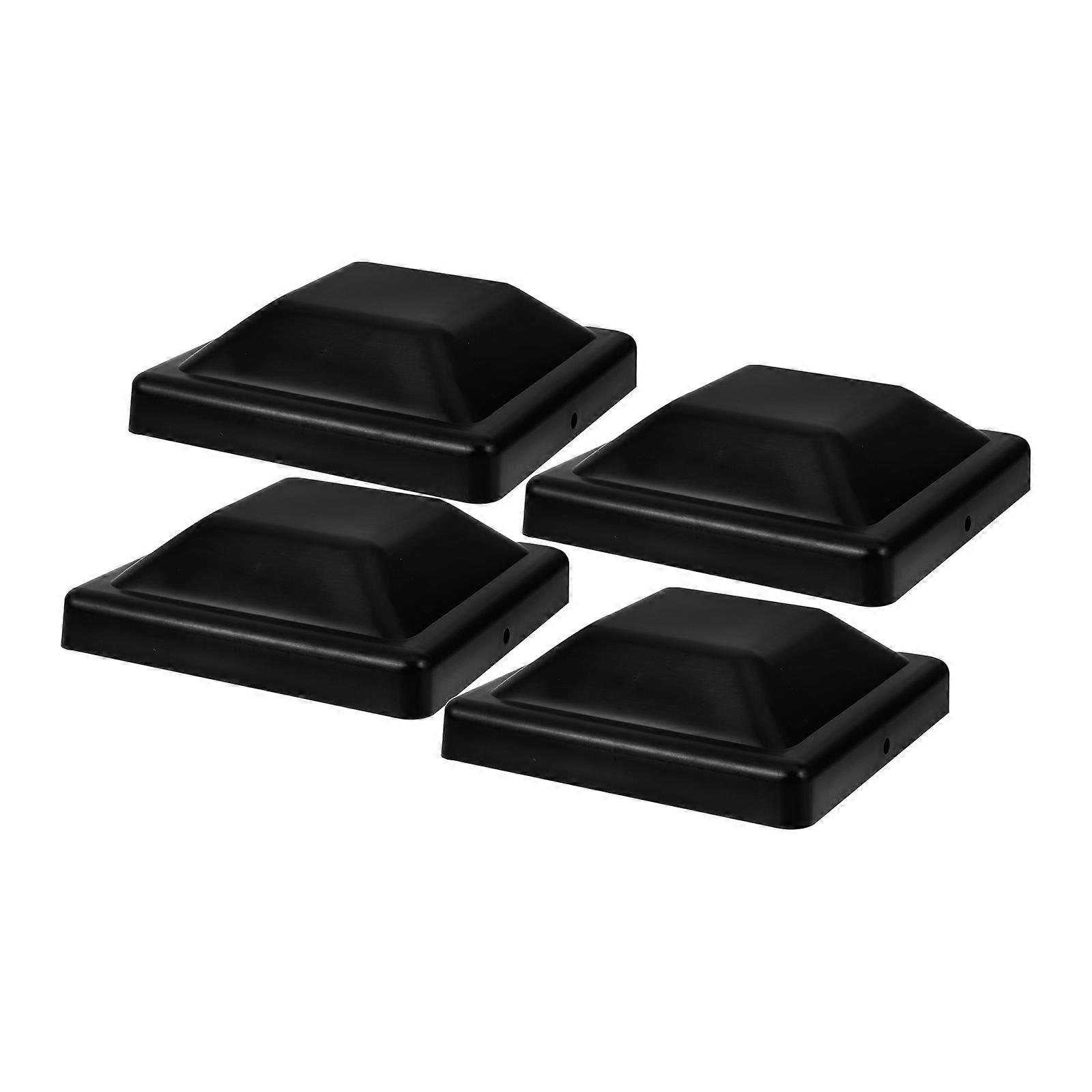 4 Sets Fence Post Finials Cap Protector Cover Plastic Post Caps