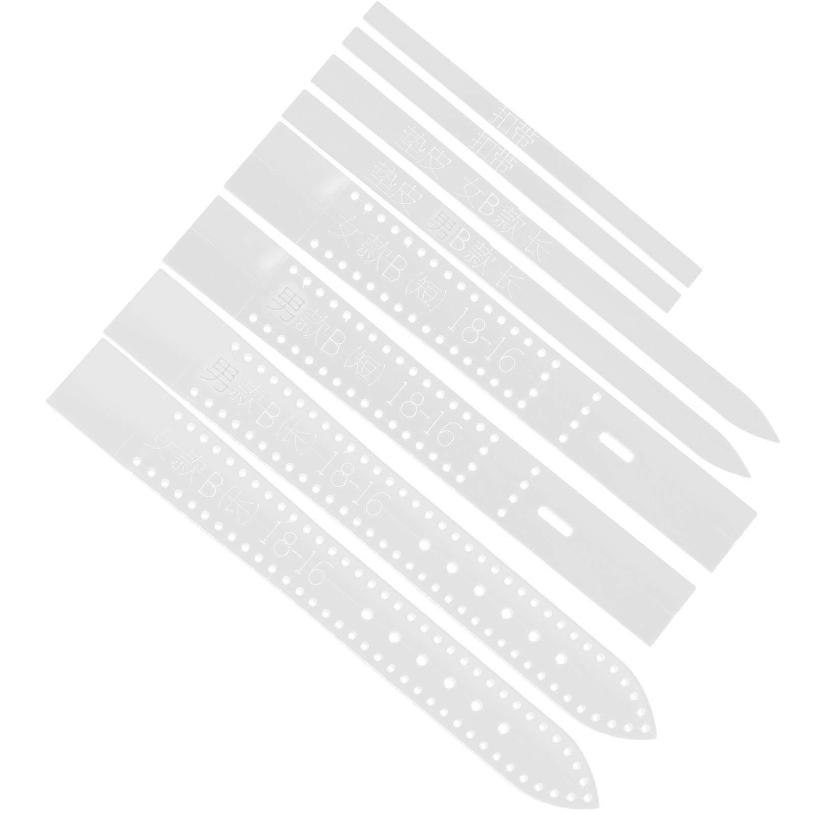 Clear Watch Strap Stencil Craft Watchband Template for Men Crafting Activities 14.00X1.90X0.20CM Craft Use 8Pcs