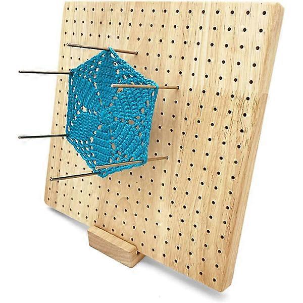 Crochet Blocking Board with 20 Needles Wood Sturdy Embroidery for Beginners DIY Tools New