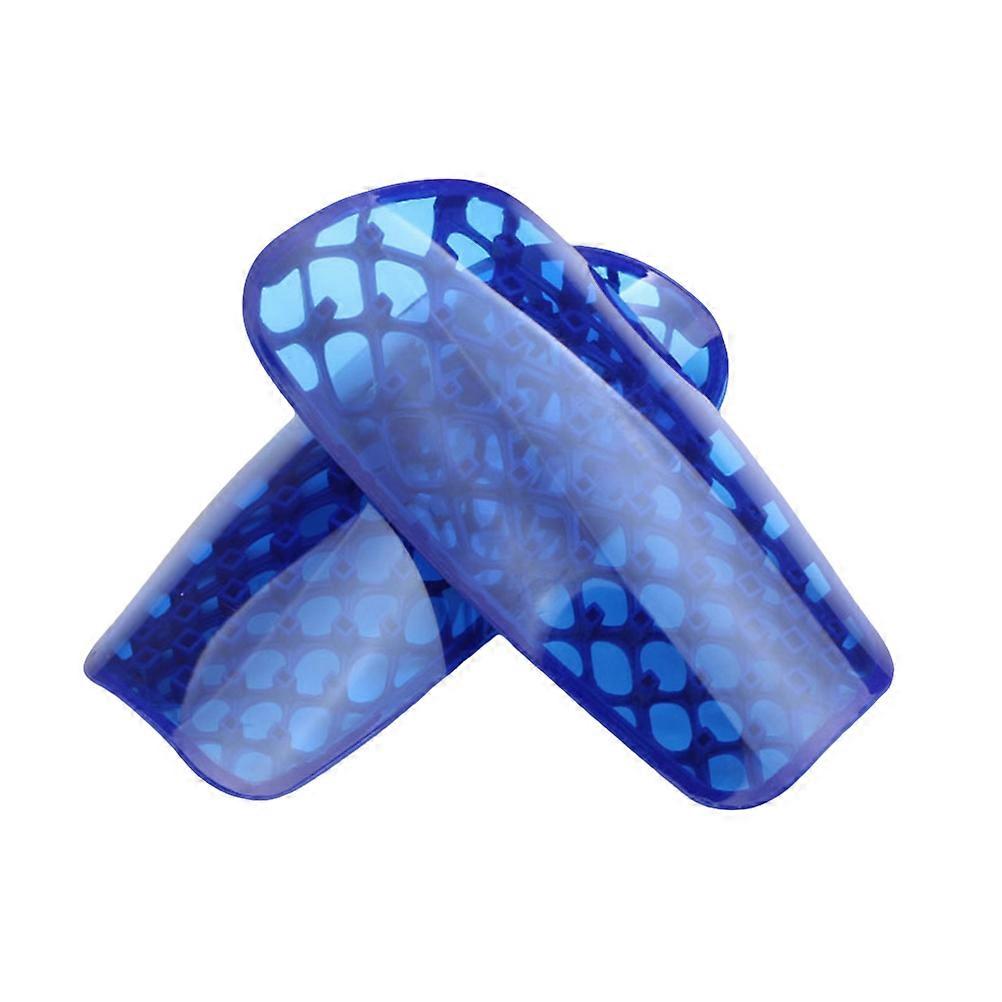 Football Calf Protector Lightweight Protective Gear For Adults Blue Hollow Design With Great Comfort 1 Pair