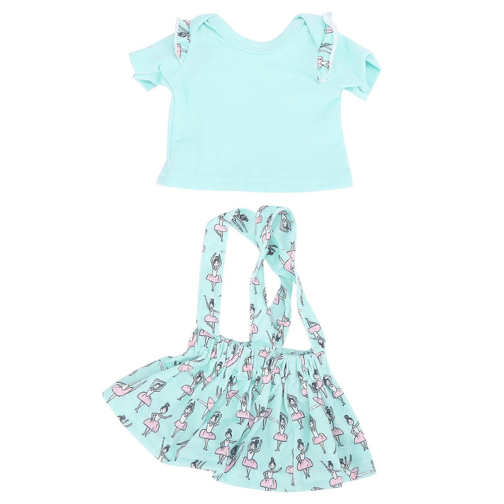 Exquisite Pattern Doll Clothes Tops and Pants Stylish Outfit Accessories for 18inch DollQD18‑069