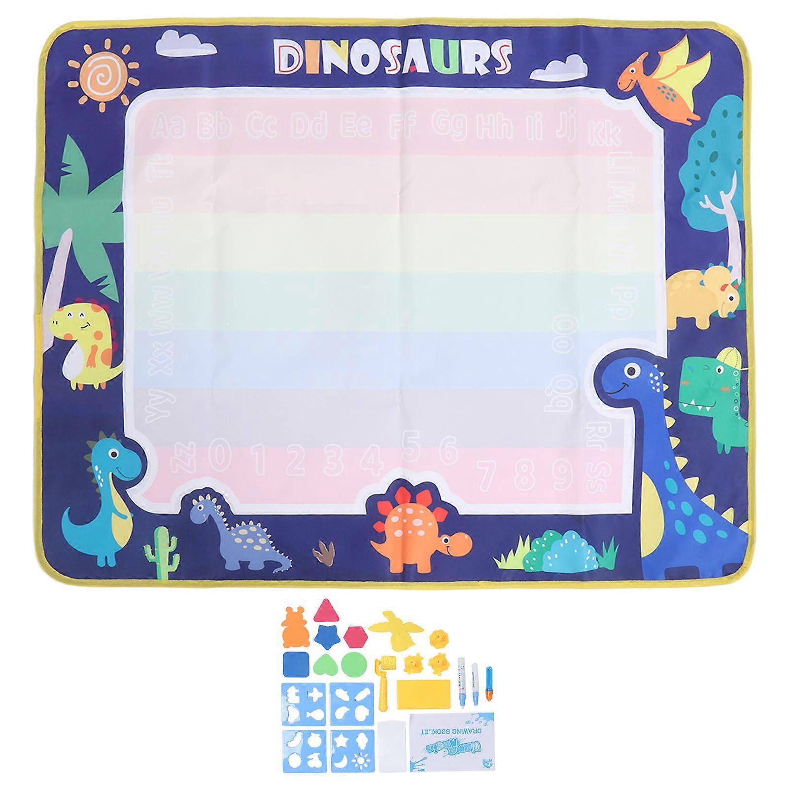 Luminous Water Doodle Mat Painting Early Educational Writing Colorful Water Drawing Mat for Children Cartoon Dinosaur