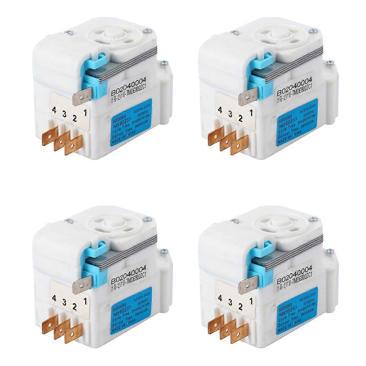 4X Defrost Timer Universal AC 200-240V TMDE802ZC1 3018100310 J for Cooler for All 220V Refrigerator
