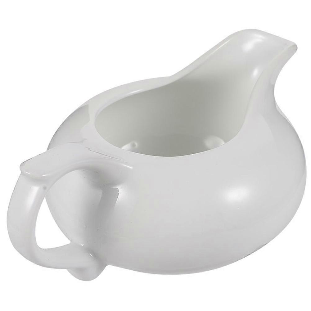 Small Gravy Boat Condiment Storage Perfect For Outdoor Barbecues White 1Set