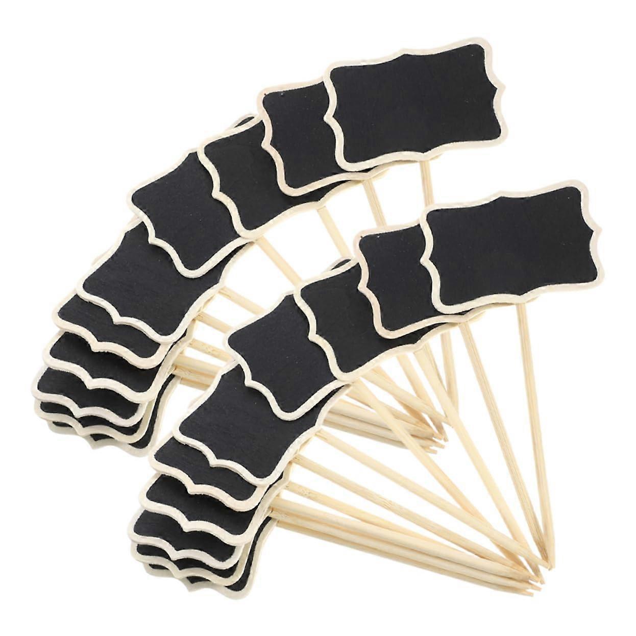 Mini Chalkboards Set of 40 - Vertical Design, Lightweight Reusable, Space-Saving Price Tags and Garden Signs/Holders