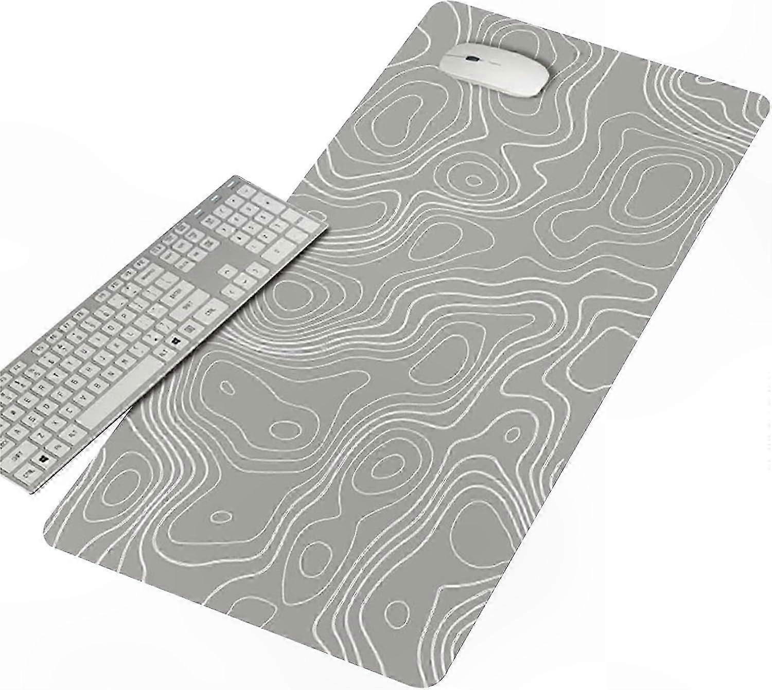 Extra Large 900x400mm Gaming Mouse Pad with Non-Slip Base for Enhanced Precision (Blue/Gray/Pink)