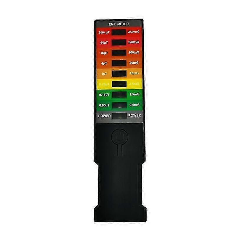 Portable Electromagnetic Field EMF Gauss Meter Ghost Hunting Detector Portable EMF Magnetic Field Detector 8 LED Gauss Meter