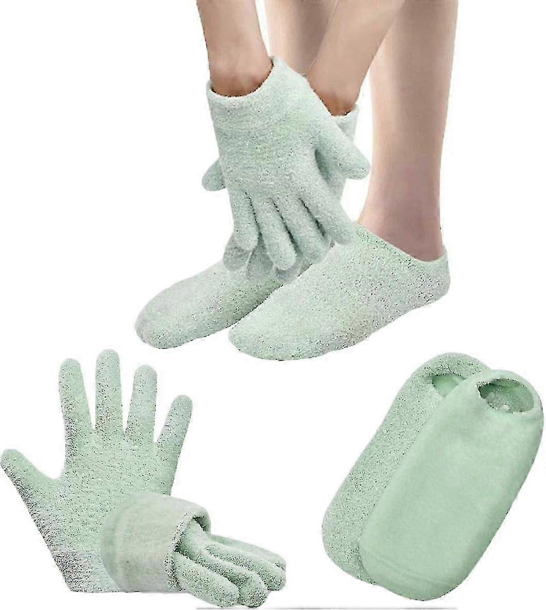 Moisturizing Socks And Gloves Overnight, Gel Gloves And Socks For Dry Cracked Feet, Overnight Gloves Socks, Spa Gloves Socks