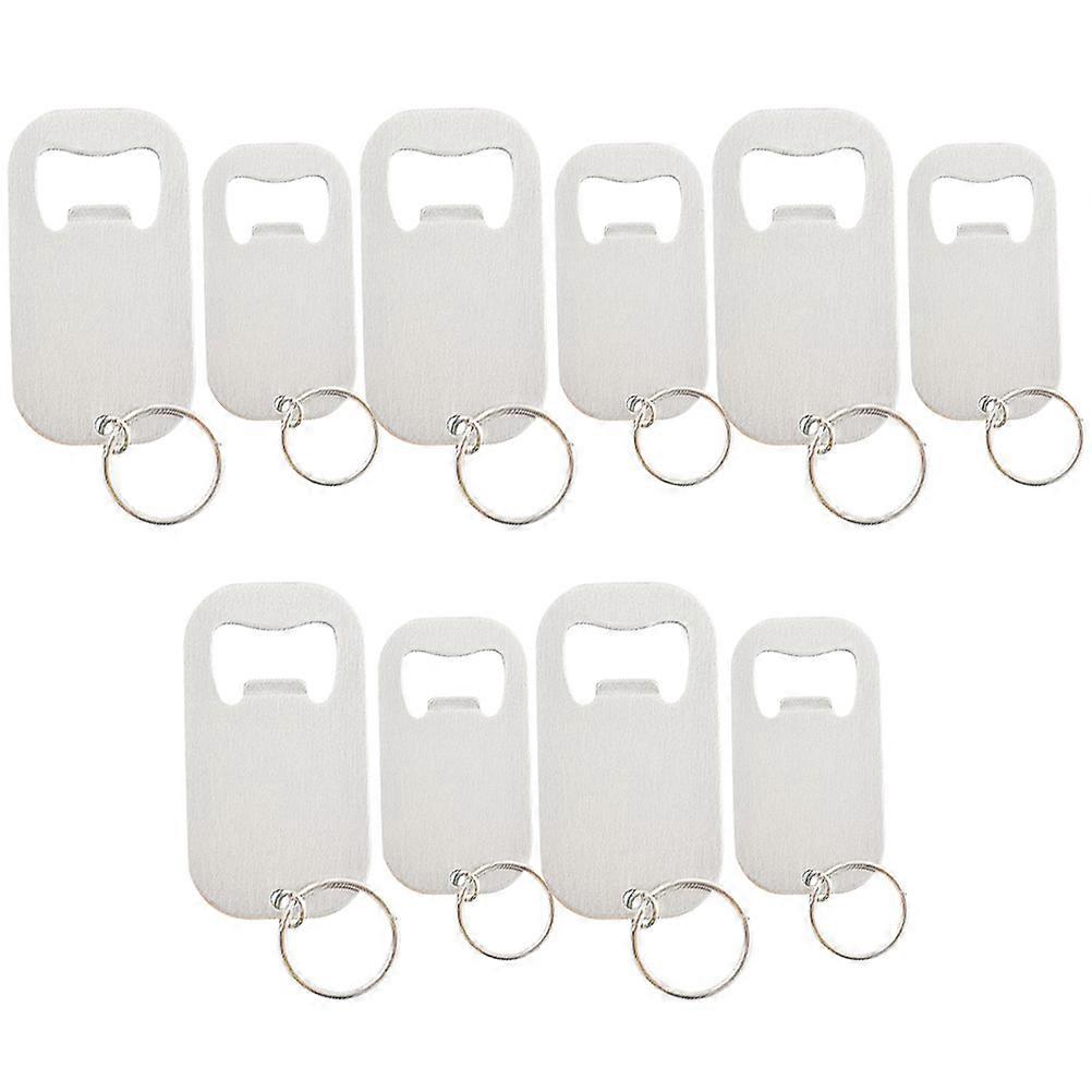 10pcs Keychain Bottle Opener Flat Bottle Opener Key Chain Bottle Opener