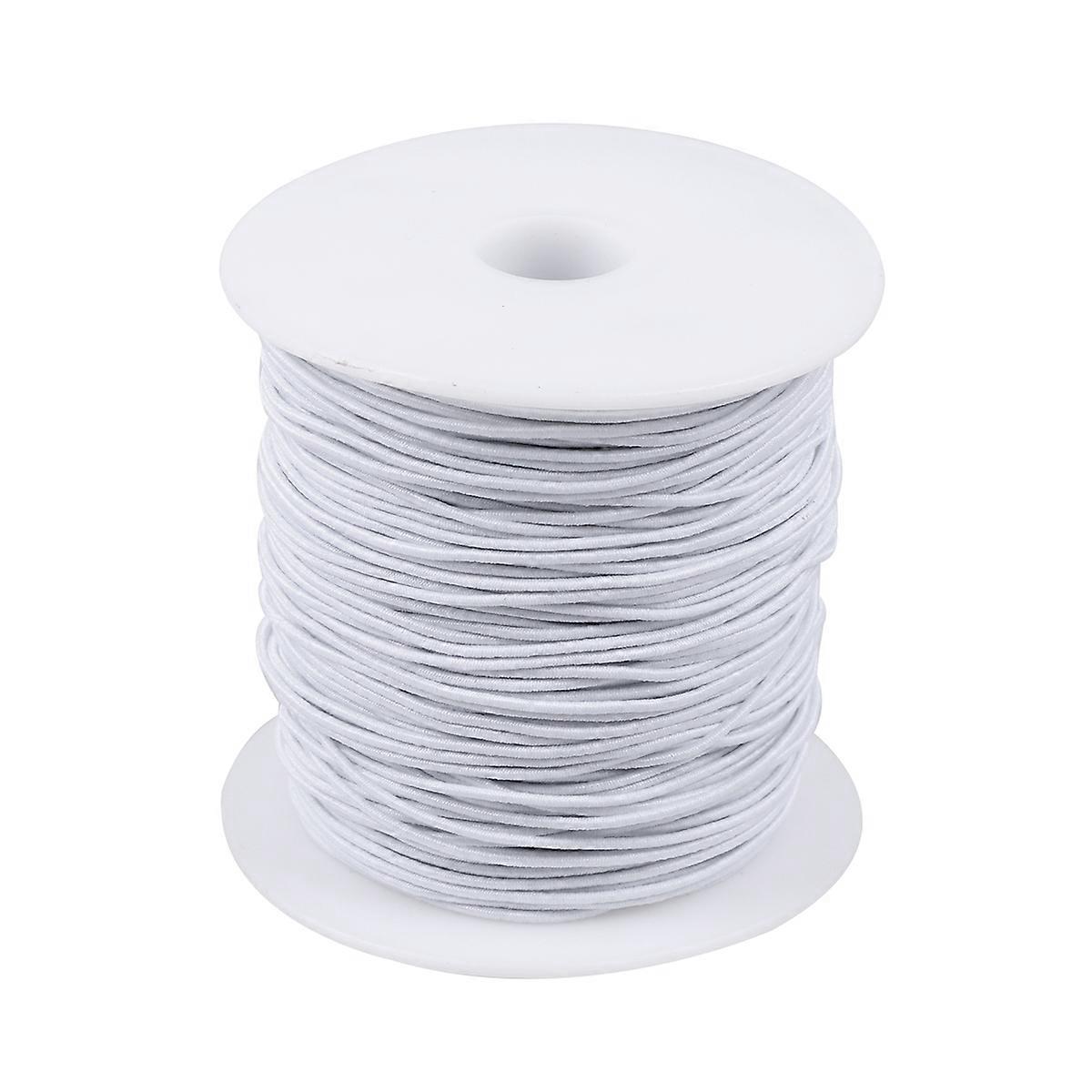 100M White Elastic Rope for Craft Making Strong Jewelry Elastic String for DIY Bead Projects